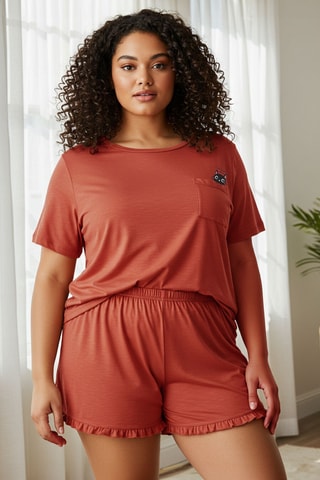 Pijama - Vermelho-tijolo