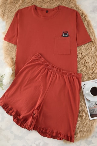 Pijama - Vermelho-tijolo