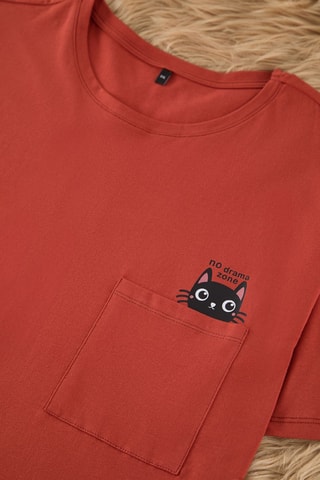 Pijama - Vermelho-tijolo