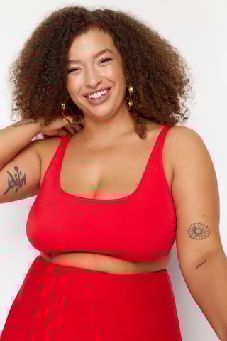 Parte de cima de biquíni - Vermelho
