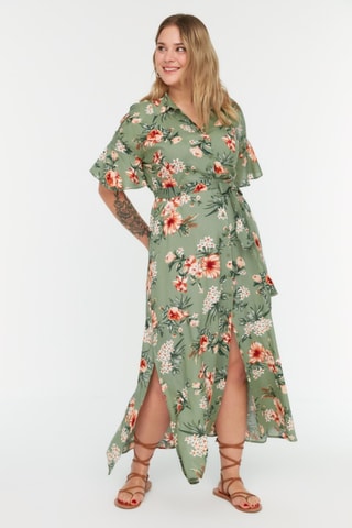 Vestido-camisa - Verde