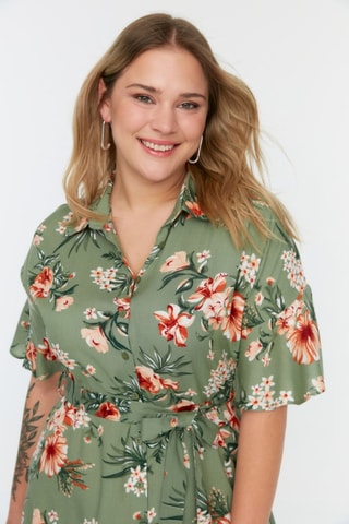 Vestido-camisa - Verde