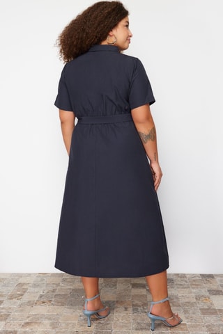 Vestido estilo patinadora - Azul-marinho