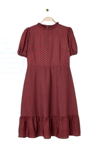 Vestido midi - Vermelho-tijolo
