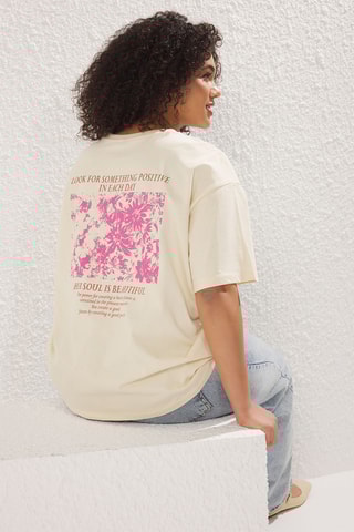 T-shirt oversize - Cinzento