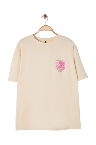 T-shirt oversize - Cinzento