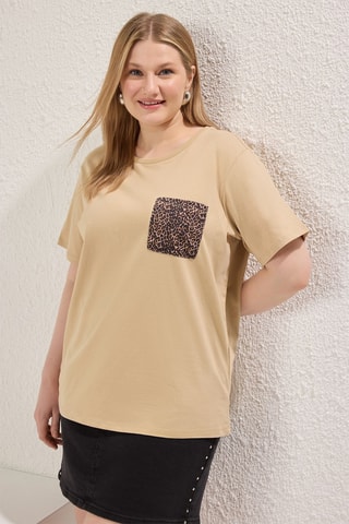 T-shirt oversize - Bege