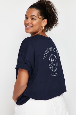 T-shirt oversize - Azul-marinho