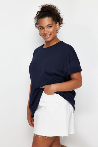 T-shirt oversize - Azul-marinho