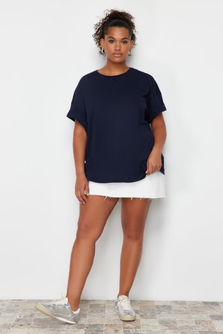 T-shirt oversize - Azul-marinho