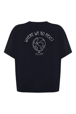 T-shirt oversize - Azul-marinho
