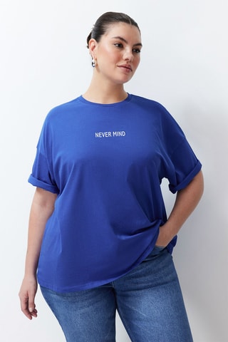 T-shirt oversize - Azul