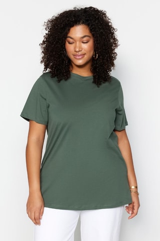 T-shirt oversize - Verde-escuro