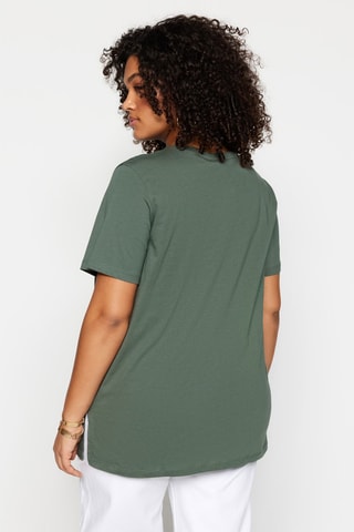 T-shirt oversize - Verde-escuro