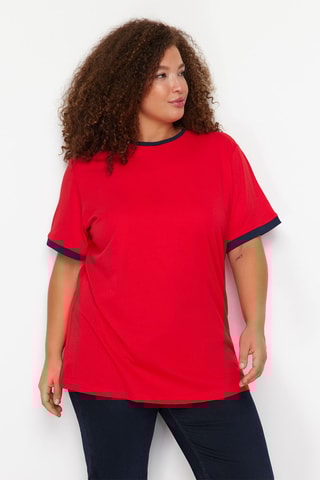 T-shirt oversize - Vermelho