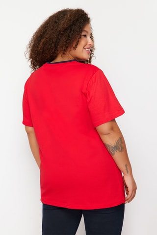 T-shirt oversize - Vermelho