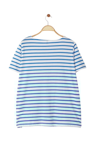 T-shirt oversize - Branco e azul