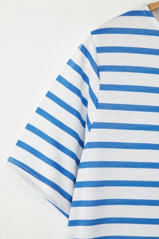 T-shirt oversize - Branco e azul