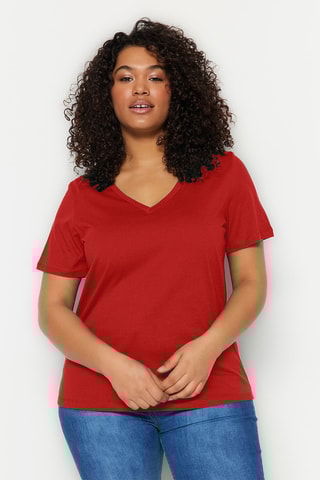 T-shirt oversize - Vermelho