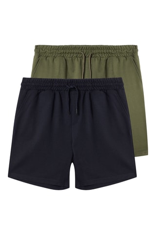 2 bermudas - Azul-marinho e caqui