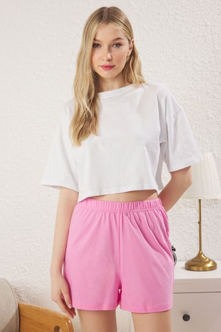 3 calções de pijama - Rosa