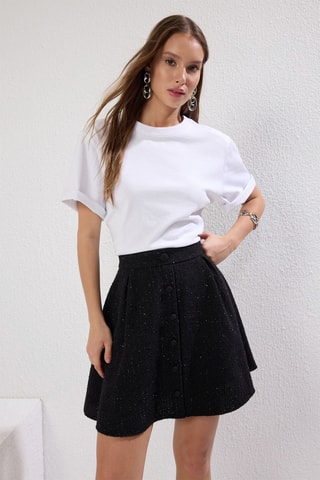Saia estilo patinadora - Preto