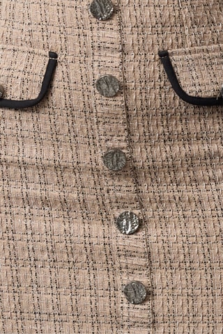 Minissaia em tweed - Camel