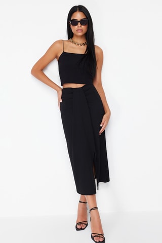 Saia midi - Preto
