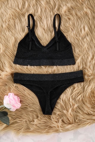 Soutien desportivo e string - Preto