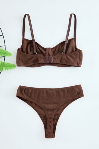 Soutien e cueca - Castanho