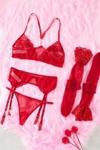 Conjunto de 4 peças - Vermelho