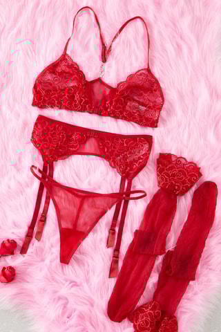 Conjunto de 4 peças - Vermelho