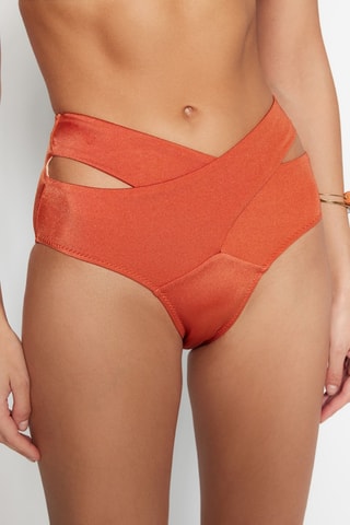 Culotte taille haute - Marron