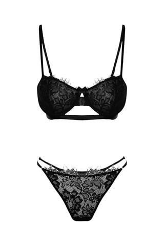 Soutien-gorge et string - Noir