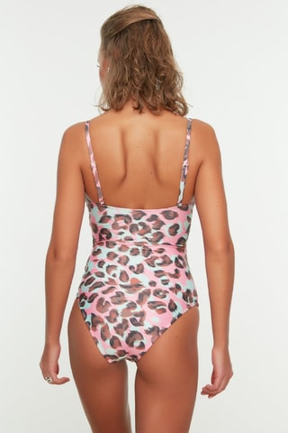 Maillot 1 pièce - Rose et marron