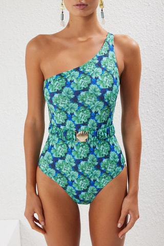 Maillot 1 pièce - Vert et bleu