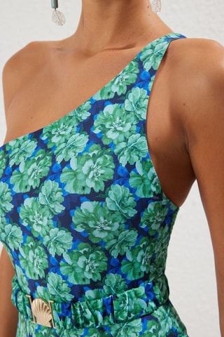 Maillot 1 pièce - Vert et bleu