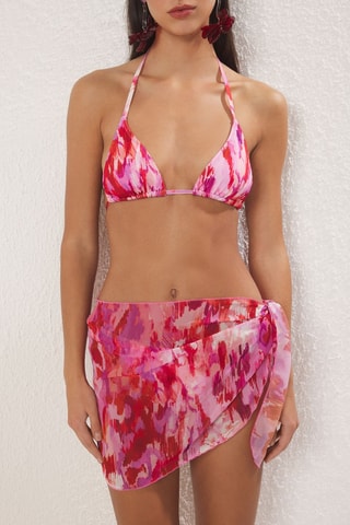 Maillot 2 pièces et paréo - Rose