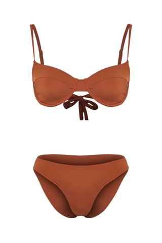 Maillot 2 pièces - Marron