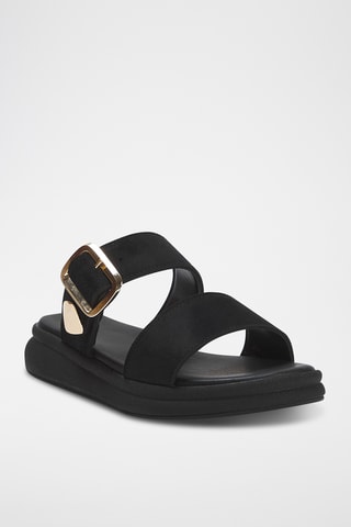 Mules com plataforma - Preto