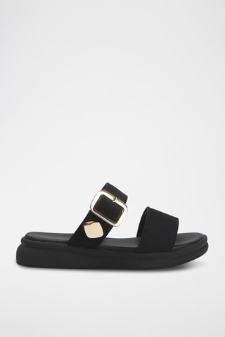 Mules com plataforma - Preto