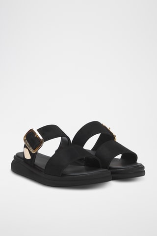 Mules com plataforma - Preto