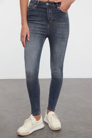 Calças de ganga skinny - Cinzento