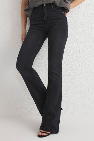 Calças de ganga bootcut - Preto