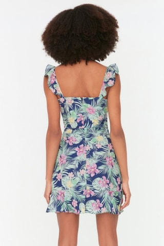 Vestido estilo patinadora - Azul-marinho