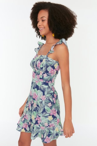 Vestido estilo patinadora - Azul-marinho
