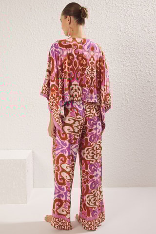 Camisa e calças Castanho e rosa