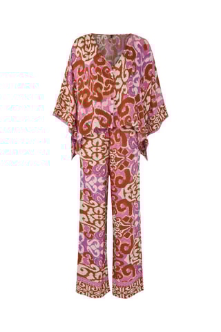 Camisa e calças Castanho e rosa