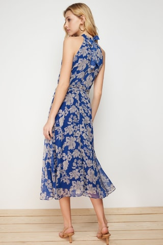 Vestido comprido - Azul-marinho