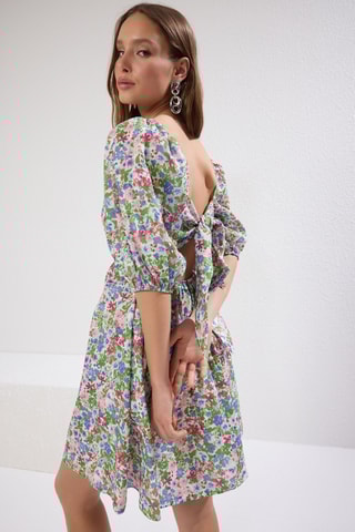 Vestido estilo patinadora - Branco e rosa